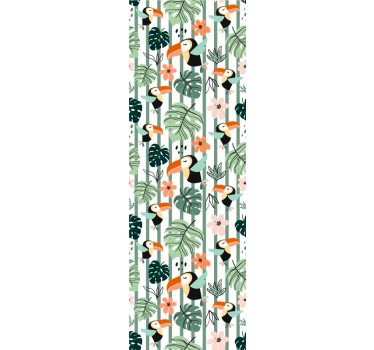 Tropical Toucan Theme cute animal wallpaper - TenStickers