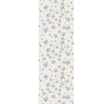 Subtle bloom print flowers wallpaper - TenStickers
