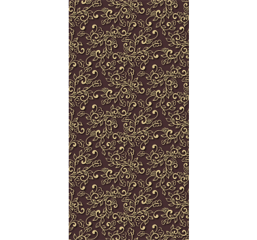 Elegant floral swirls living room wallpaper - TenStickers