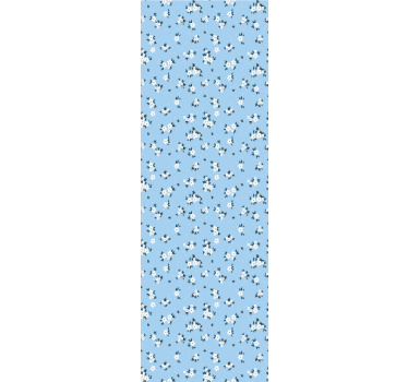 Blue Floral Background flowers wallpaper - TenStickers