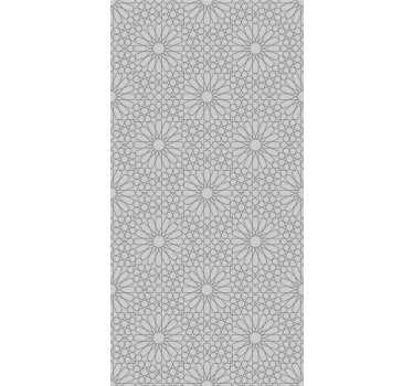 Chic grey print wallpaper flowery - TenStickers