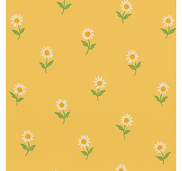 1940's daisy nursery design other vintage wallpaper - TenStickers