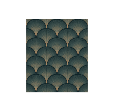 1920's Art Déco green fans other vintage wallpaper - TenStickers