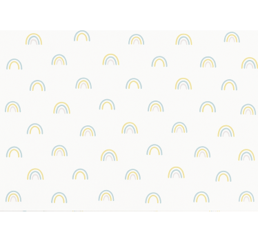 Scattered pastel rainbows wallpaper childrens room - TenStickers