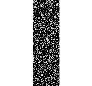 Wallpaper geometric black and white waves - TenStickers
