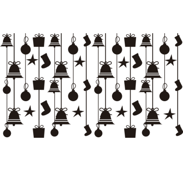 Christmas wallpaper black socks - TenStickers