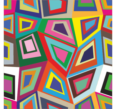 Other vintage wallpaper colorful irregular squares - TenStickers