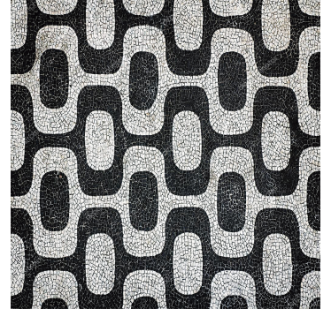 Living room wallpaper inspired by portuguese pavement - TenStickers