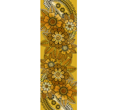 Wallpaper flowery in paisley indian style - TenStickers