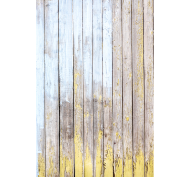 Ornamental wallpaper rustic white painted planks - TenStickers