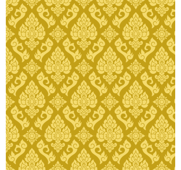 Ornamental wallpaper with detailed floral design - TenStickers