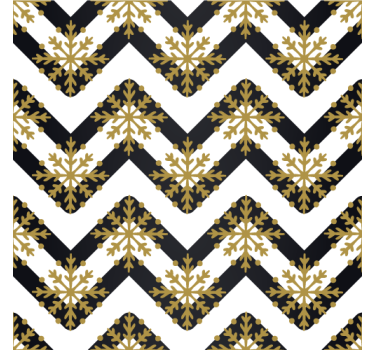 Ornamental wallpaper chevron floral design - TenStickers