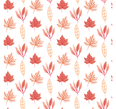 Ornamental wallpaper leaf pattern design - TenStickers