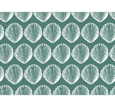 Bedroom wallpaper with decorative shell design - TenStickers