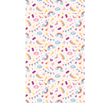 Cute animal wallpaper watercolor seamless pattern - TenStickers