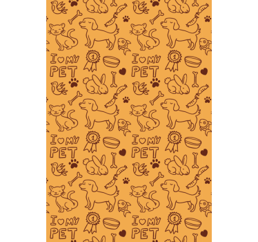 Cute animal wallpaper for my pets - TenStickers