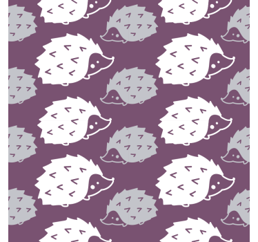 Bedroom wallpaper with adorable hedgehog design - TenStickers