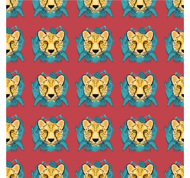 Wallpaper patterns oriental style leopard design - TenStickers