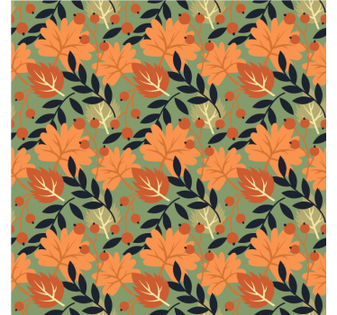 Wallpaper patterns big autumn leaves design - TenStickers
