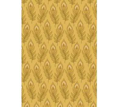 Cute animal wallpaper featuring blue floral turkey - TenStickers