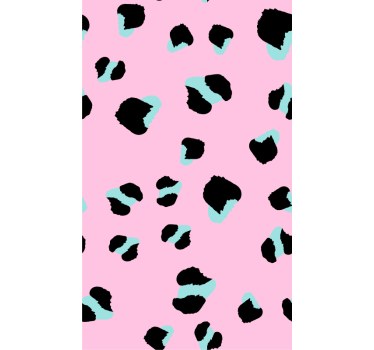 Cute animal wallpaper pink leopard print - TenStickers