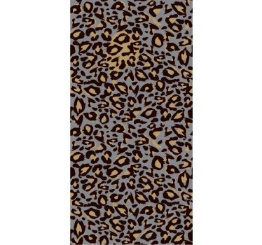 Cute animal wallpaper in gray with leopard spots - TenStickers