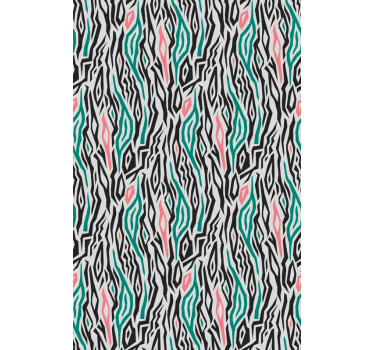 Cute animal wallpaper blue and pink zebra - TenStickers
