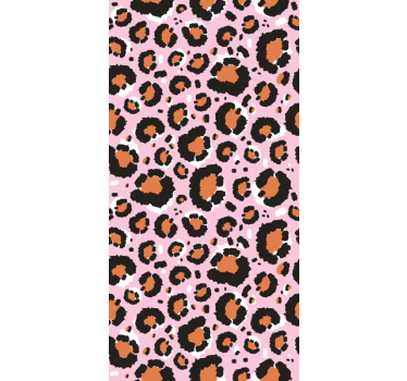 Cute animal wallpaper pink leopard design - TenStickers