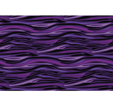 Cute animal wallpaper in purple wave pattern - TenStickers