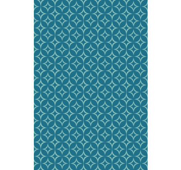 Wallpaper geometric blue elegant circles - TenStickers