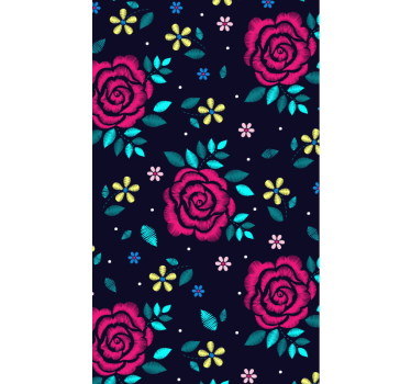 Nature wallpaper dark roses - TenStickers