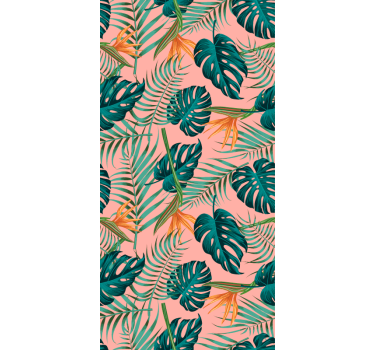 Nature wallpaper tropical leaf arrangement - TenStickers