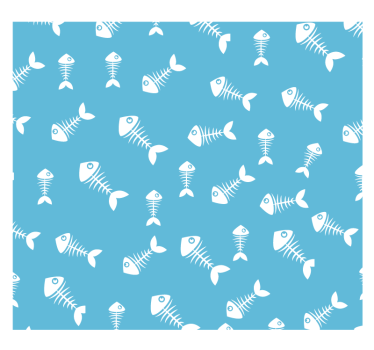Nature wallpaper fish bones design - TenStickers