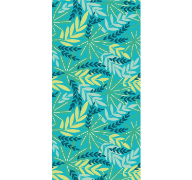 Nature wallpaper in a leafy tropical palette - TenStickers