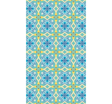 Blooming elements tiles wallpaper - TenStickers
