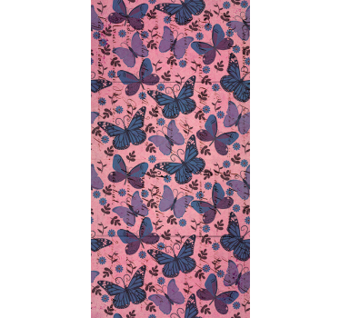 Wallpaper childrens room in purple tones with quotes - TenStickers