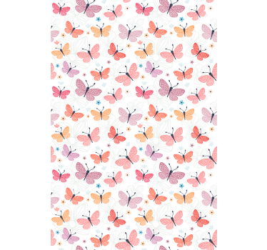 Wallpaper childrens room butterflies in flight - TenStickers