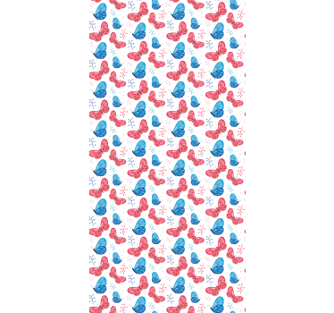 Butterfly wallpaper with branches - TenStickers