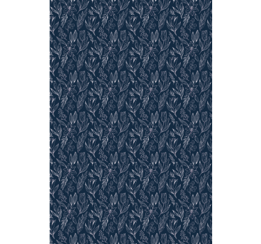 Hallway wallpaper lilies seamless floral pattern - TenStickers