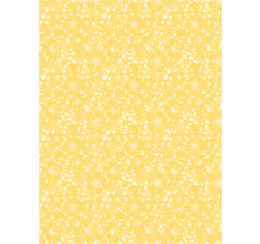 Hallway wallpaper with delicate yellow motif - TenStickers