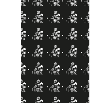 Hallway wallpaper black and white silhouette - TenStickers