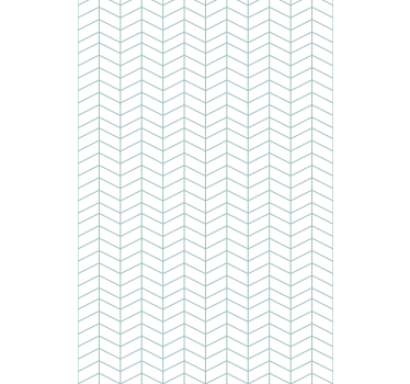 Nordic wallpaper blue zigzag lines on white background - TenStickers