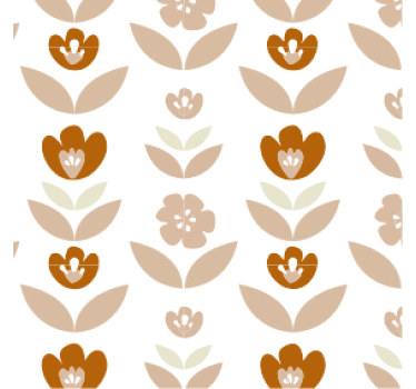 Vintage wallpaper with 70s floral patterns - TenStickers