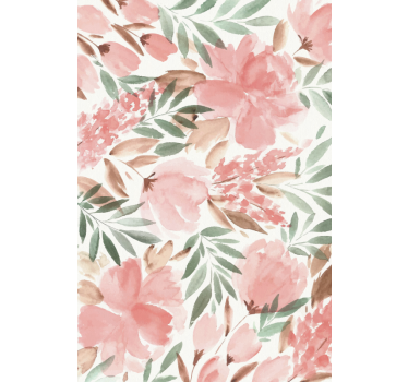 Flowers wallpaper blooming blossoms - TenStickers