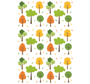 Colorful pattern tree wallpaper - TenStickers