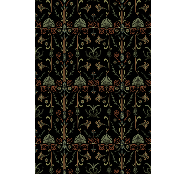 Kitchen wallpaper with elegant leaf designs - TenStickers