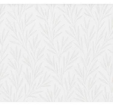 Bathroom wallpaper thin leaves design - TenStickers