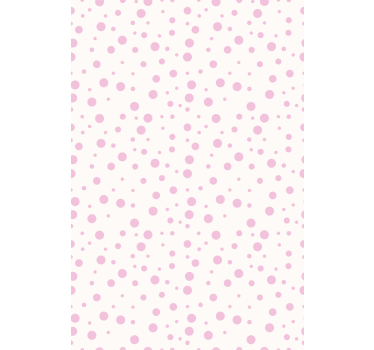 Teenage bedroom wallpaper pink dotted patterns - TenStickers