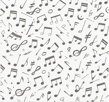 Teenage bedroom wallpaper music notes design - TenStickers