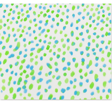 Teenage bedroom wallpaper in blue and green dots - TenStickers